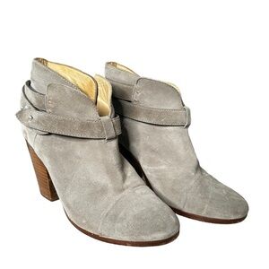 Rag & Bone | Gray Harrow Suede Ankle Boots Size 39